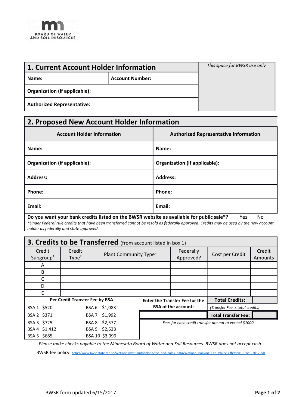 BWSR Form Updated 6/15/2017Page 2 of 2