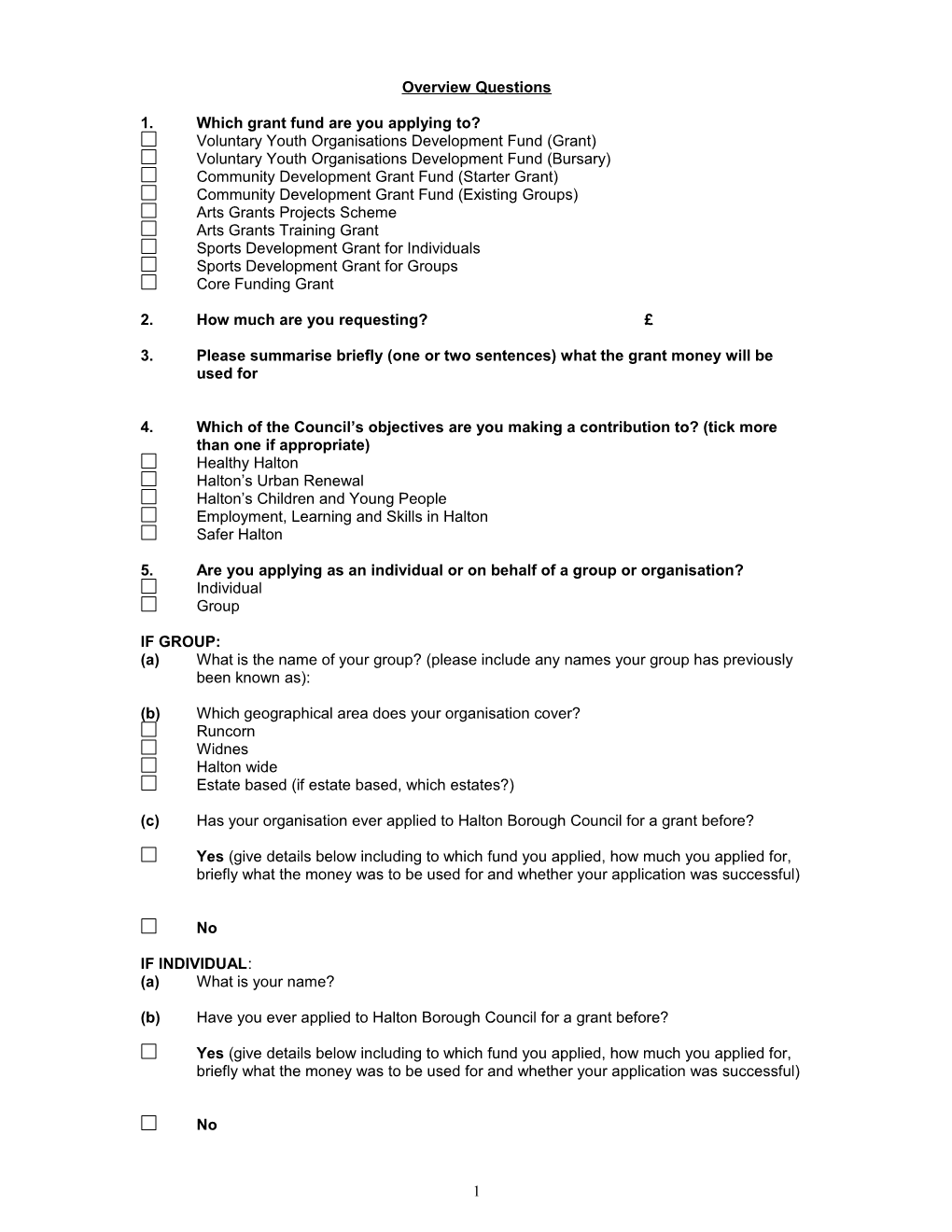 1. Which Grant Fund Are You Applying To?