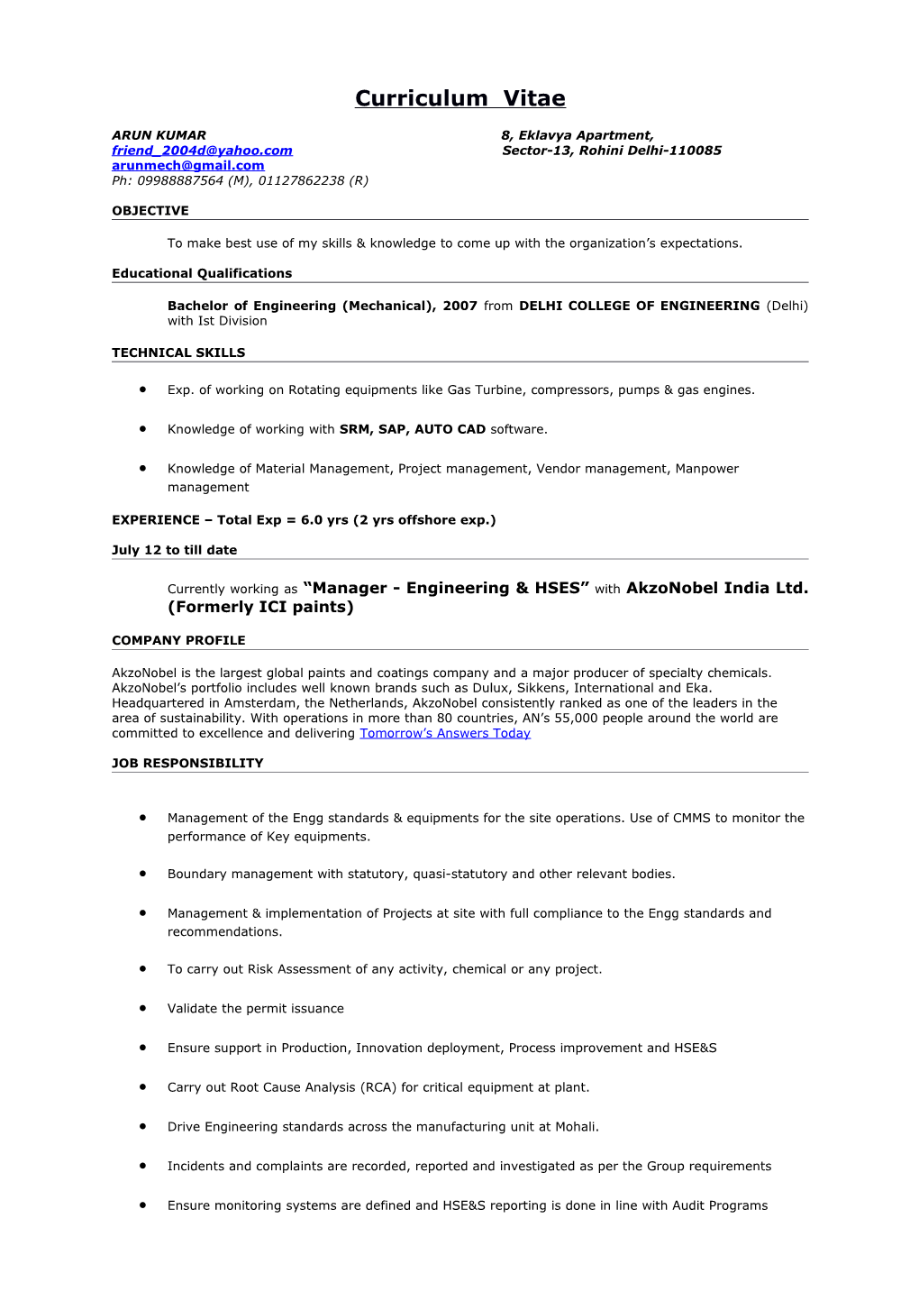 Curriculum Vitae s311