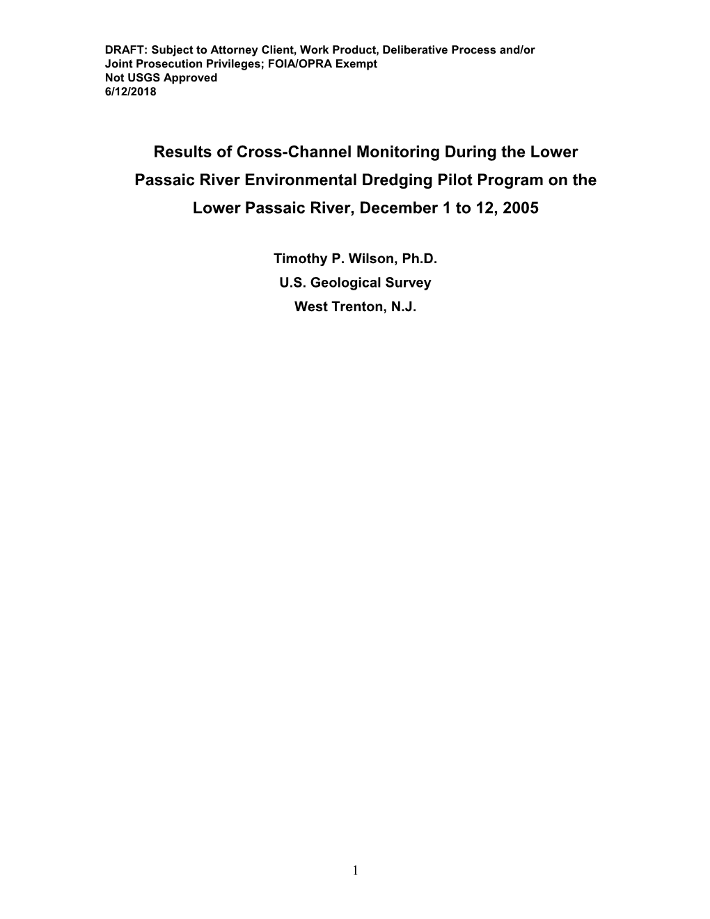 Evaluation of Suspended Sediment Concentrations During Periods of Dredging