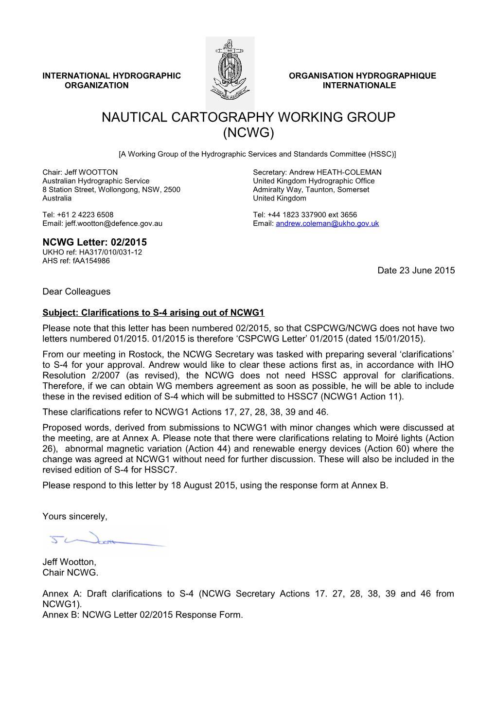 International Hydrographicorganisation Hydrographique