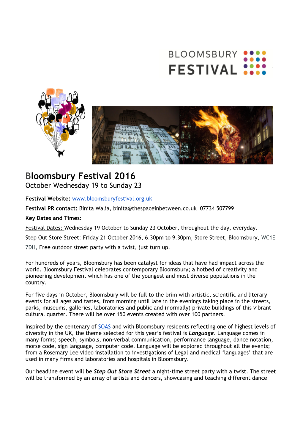 Bloomsbury Festival 2016