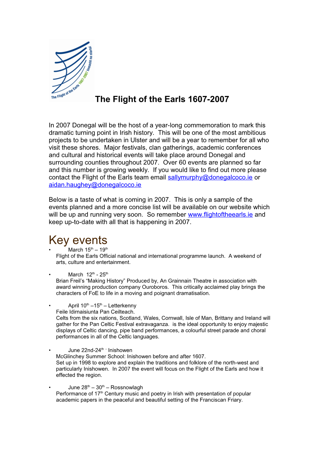 The Flight of the Earls 1607-2007