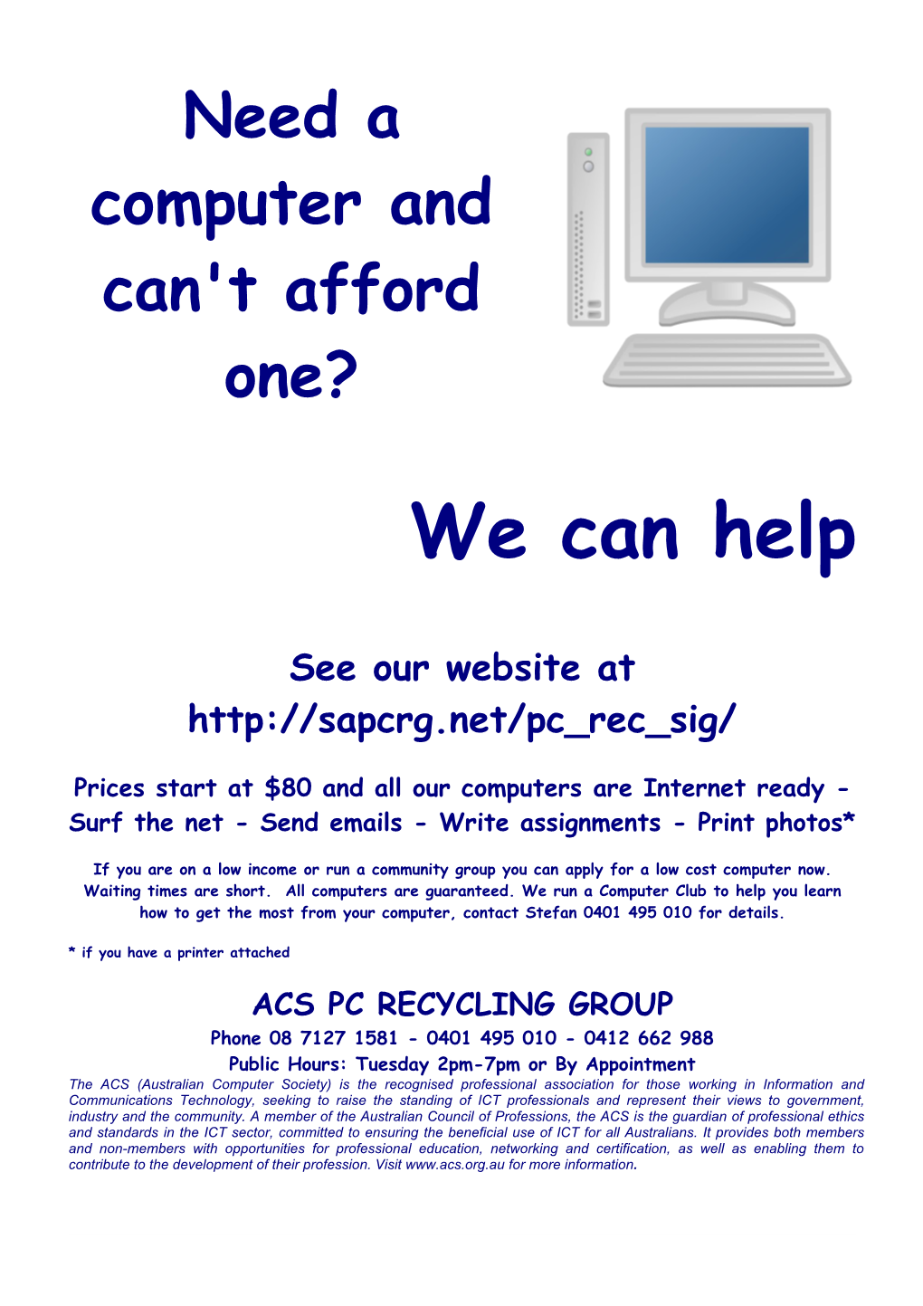 Pc Recycling Group Application Form