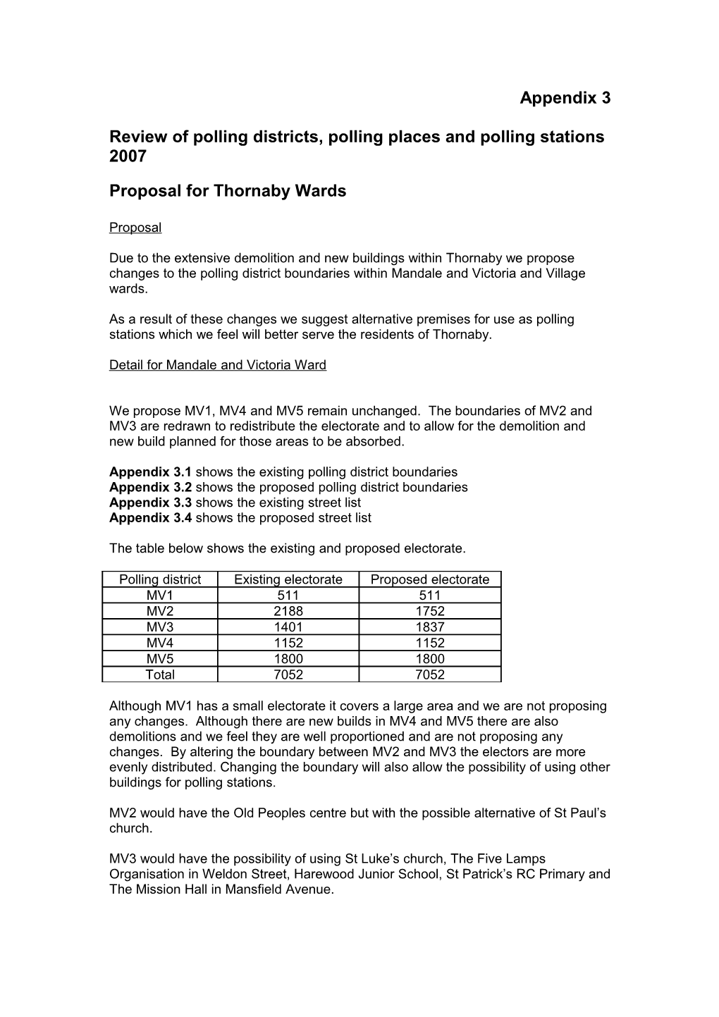 Review of Polling Districts, Polling Places and Polling Stations 2007