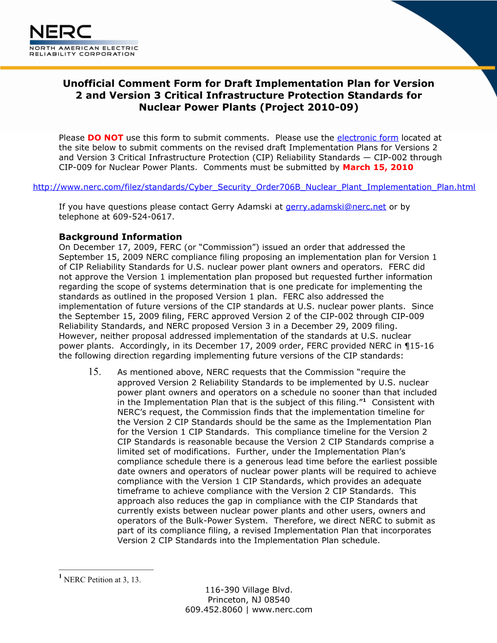 Unofficial Comment Form for Draft Implementation Plan for Version 2 and 3 CIP Standards