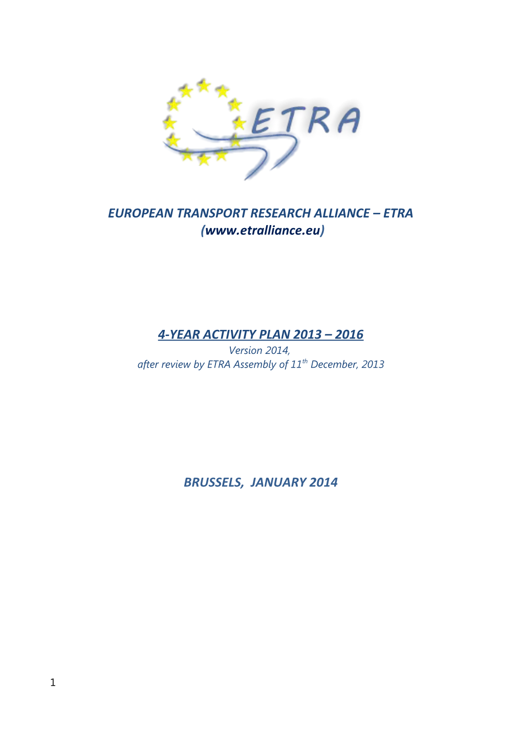 European Transport Research Alliance Etra