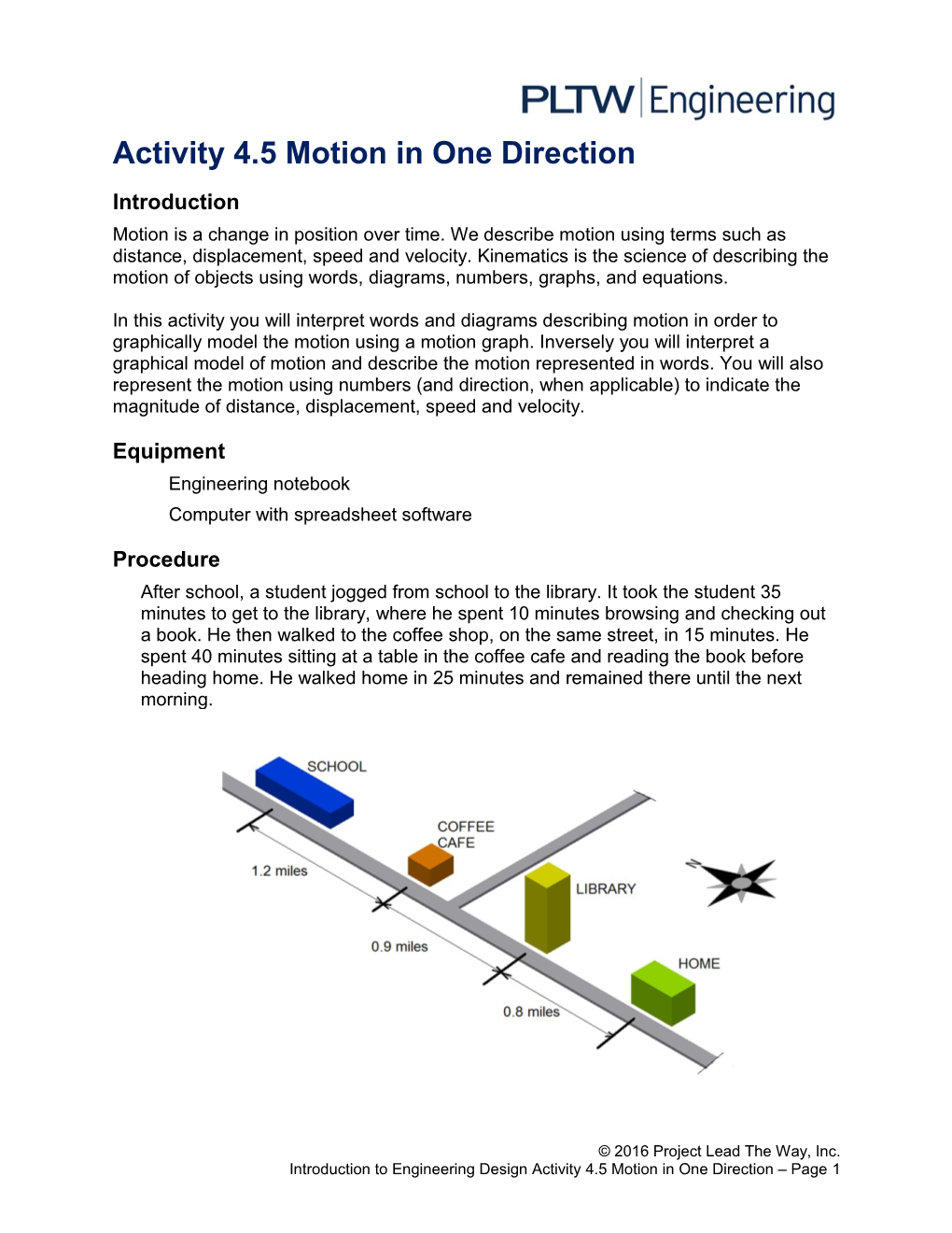 Activity 4.5 Motion in One Direction