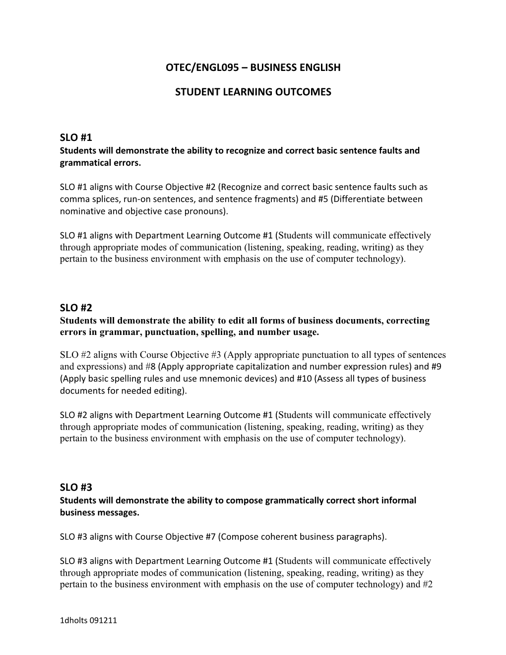 Otec/Engl095 Business English