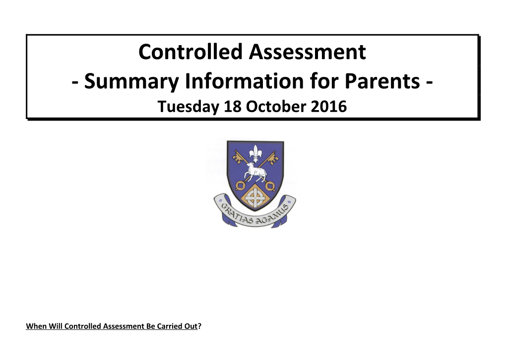 Summary Information for Parents