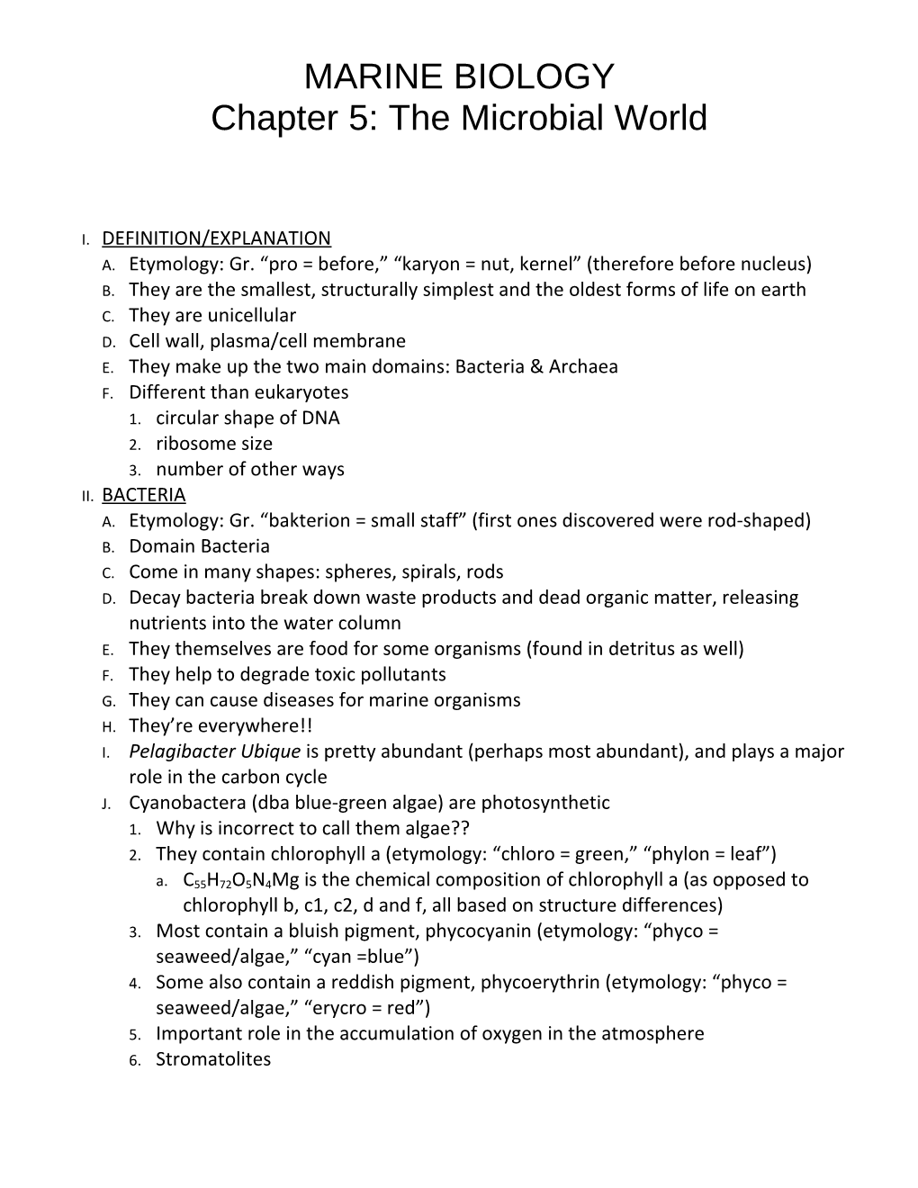 Chapter 5: the Microbial World