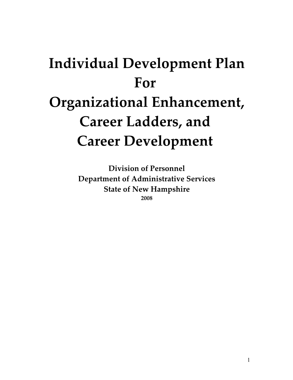 Individual Development Plan Model