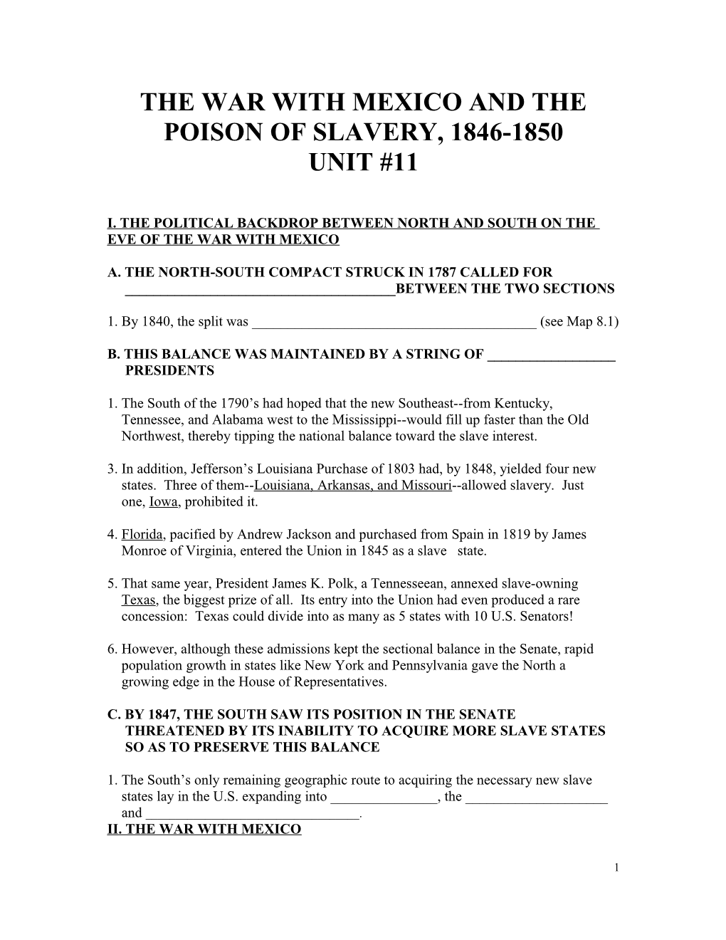 The War with Mexico and the Poison of Slavery, 1846-1850