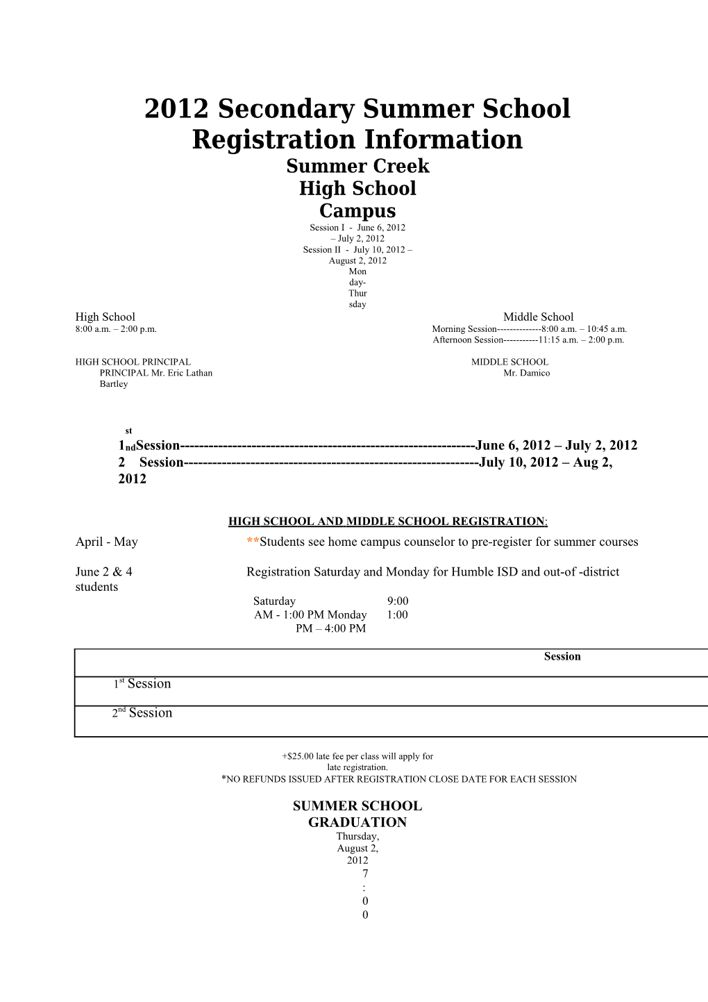 Secondary Summer School Packet 2012 3