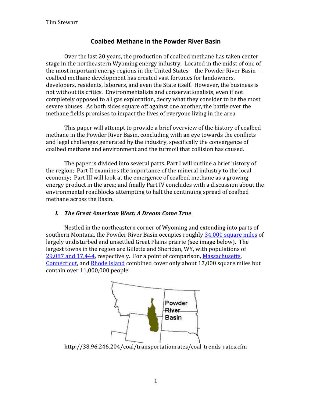 Coalbed Methane in the Powder River Basin