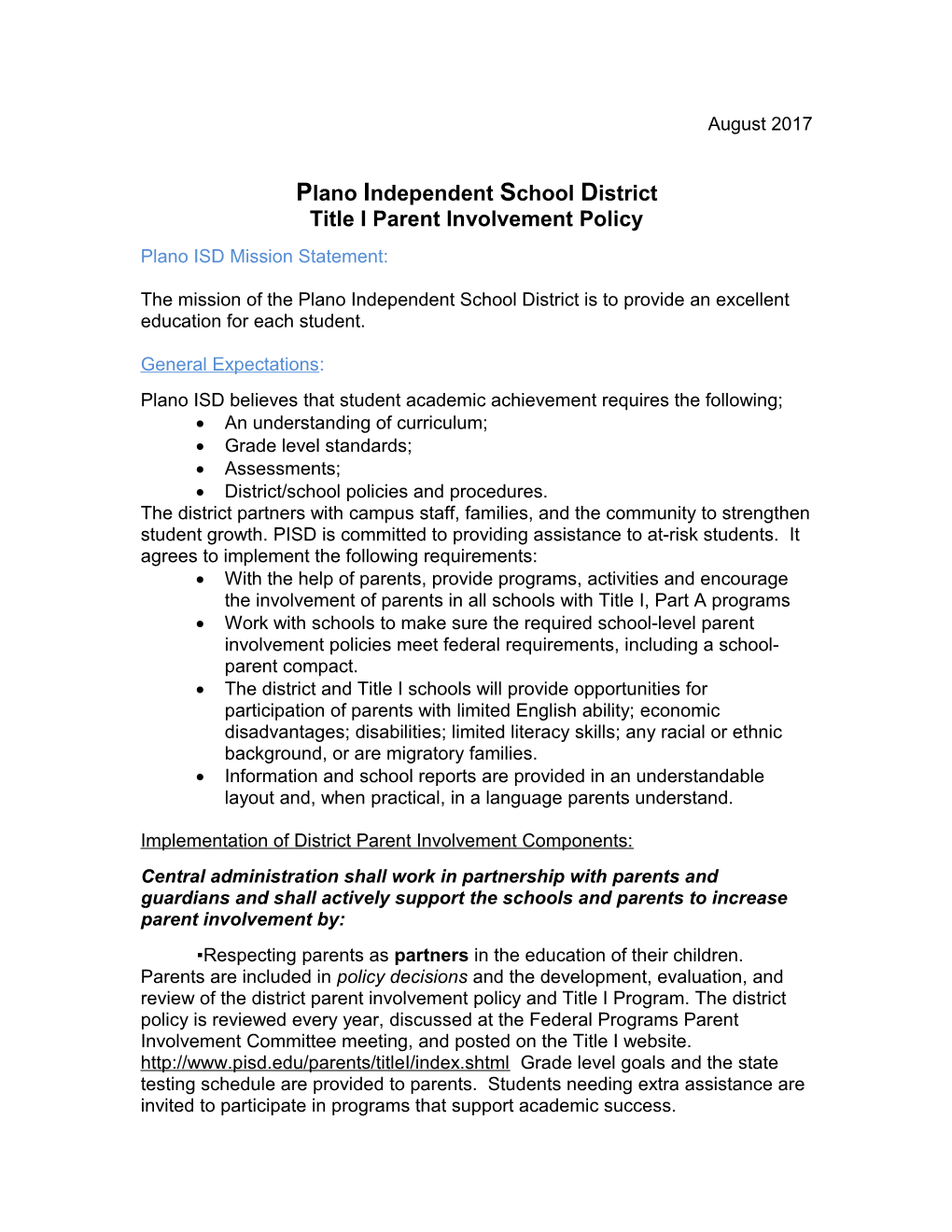 Plano Independent School District s5