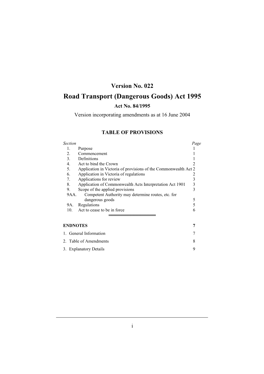 Road Transport (Dangerous Goods) Act 1995
