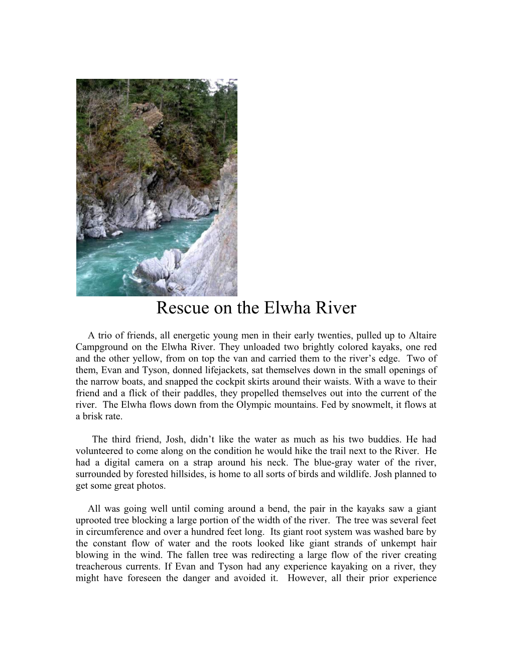 Rescue on the Elwah River