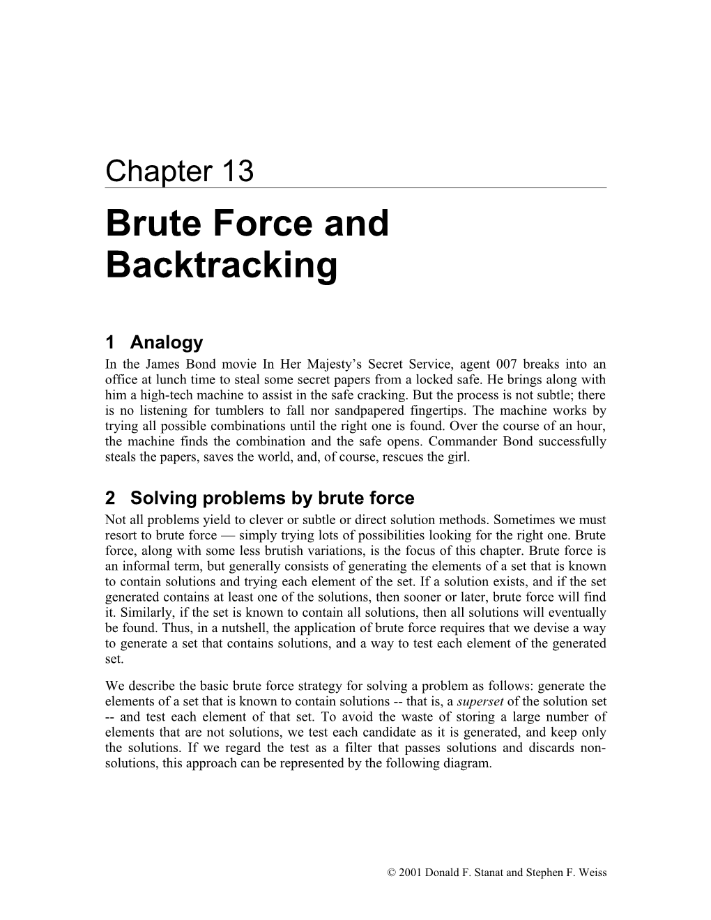 Chapter 13 Brute Force and Backtracking Page XXX