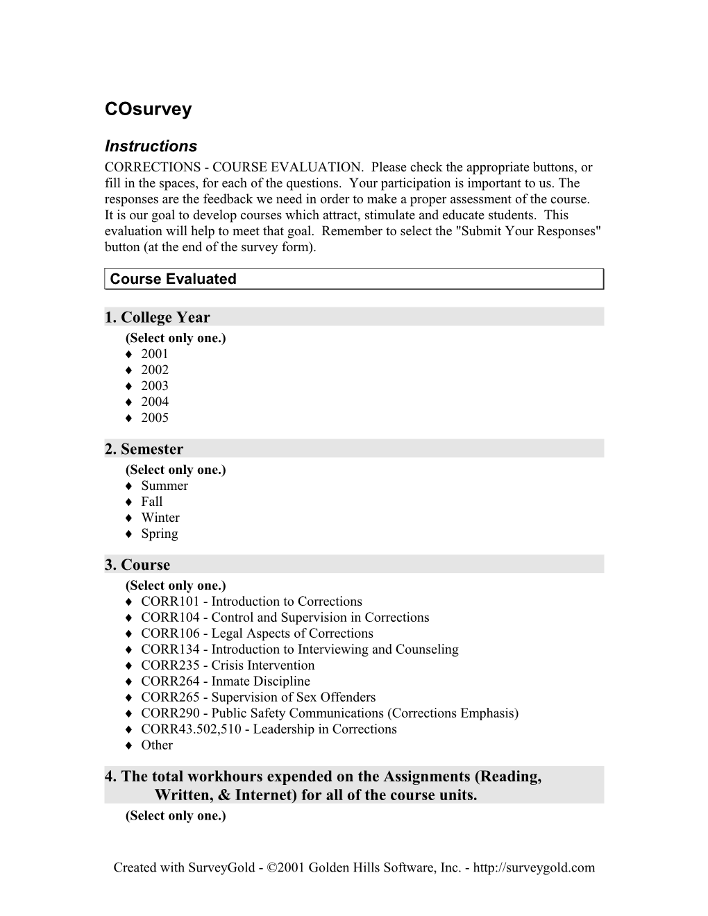 Surveygold Word Report Template