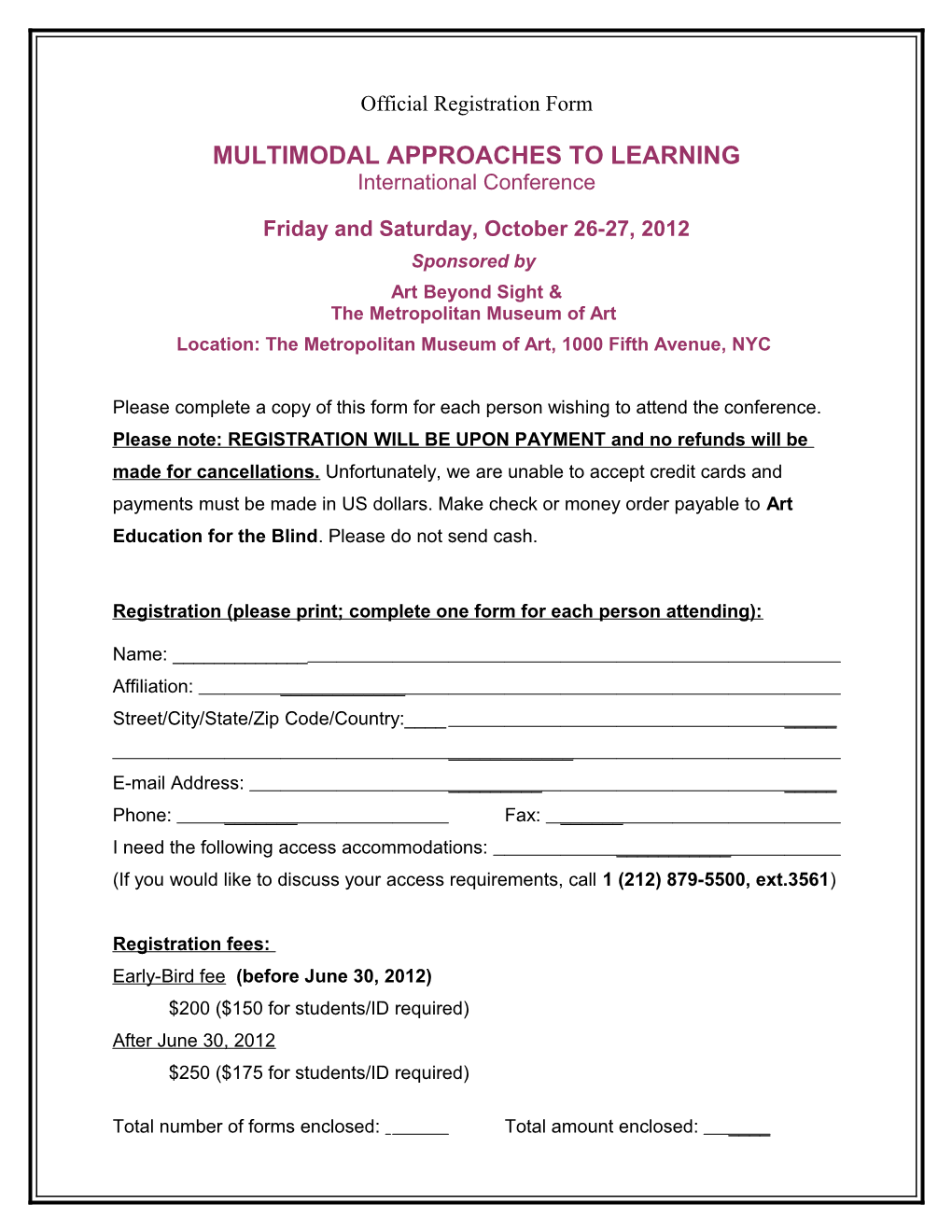 MULTI-MODAL APPROACHES to LEARN Conference