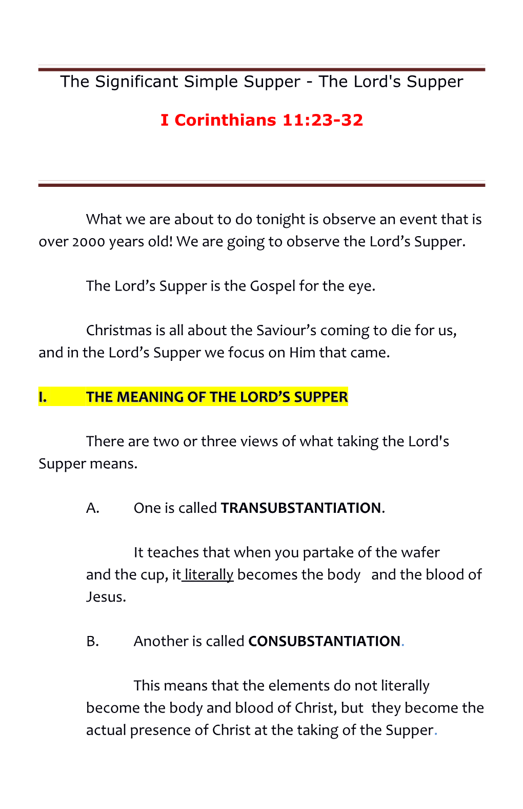 The Lord S Supper Is the Gospel for the Eye