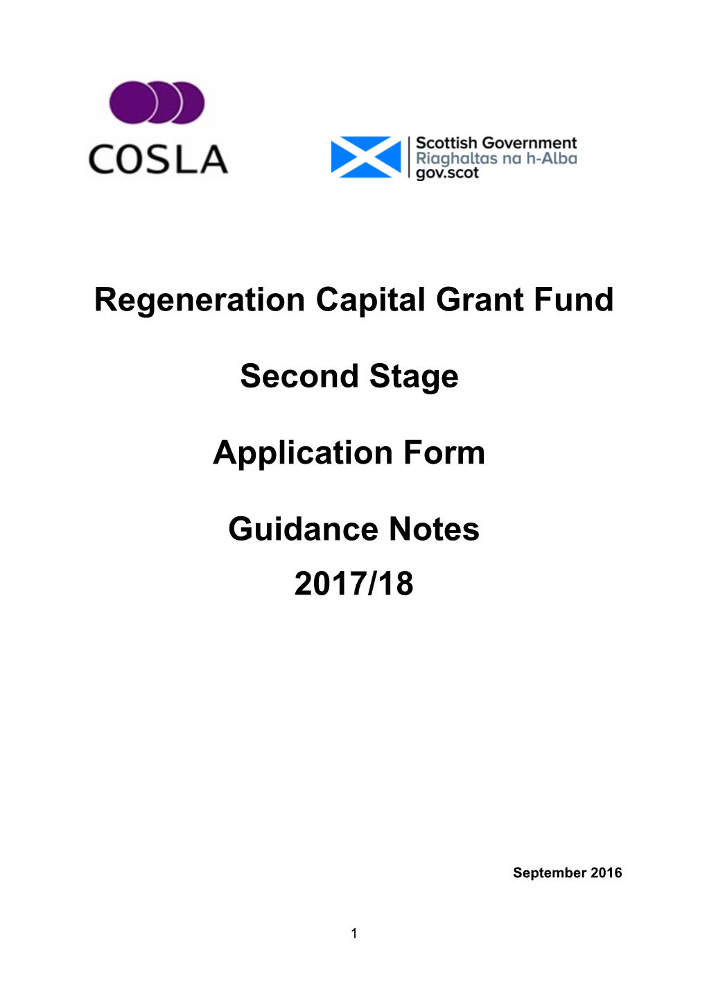 Regeneration Capital Grant Fund