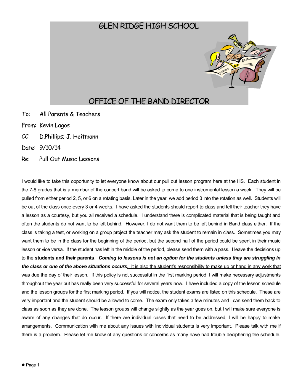 Office of the Band Director