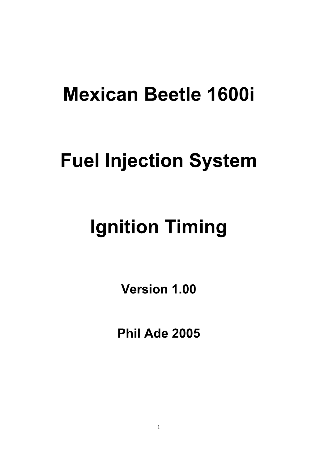 Mexican Beetle 1600I