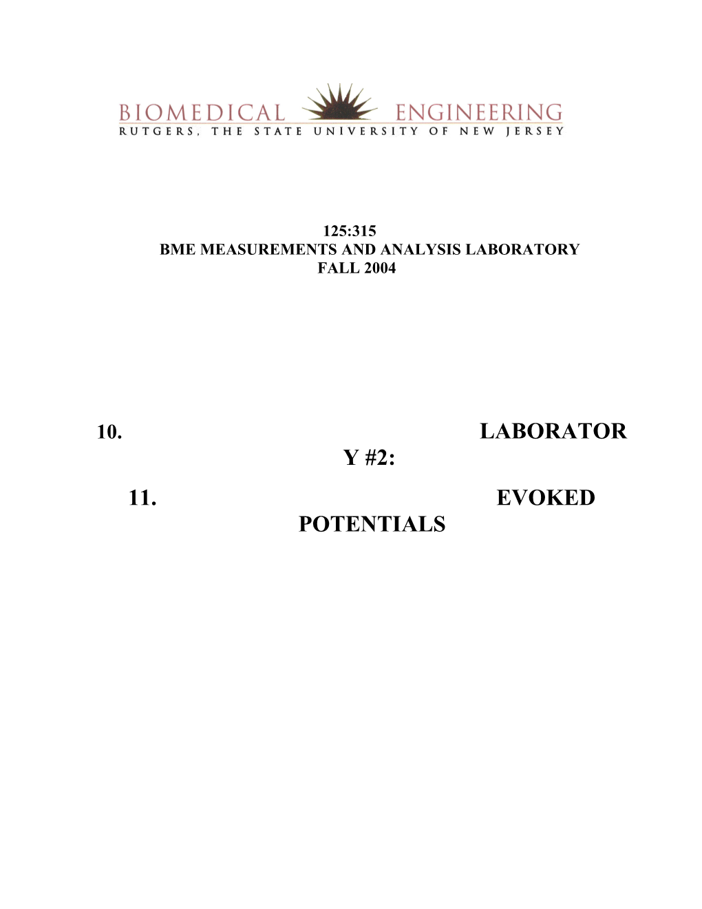 BME Measurements and Analysis Laboratory s1