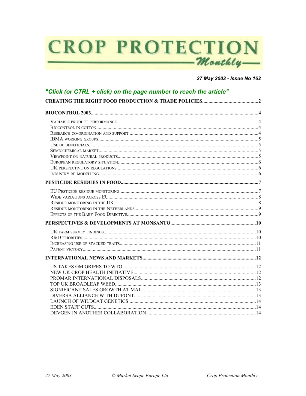 Crop Protection Monthly by E-Mail s1