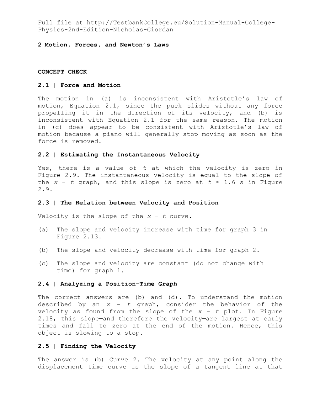 2 Motion, Forces, and Newton S Laws