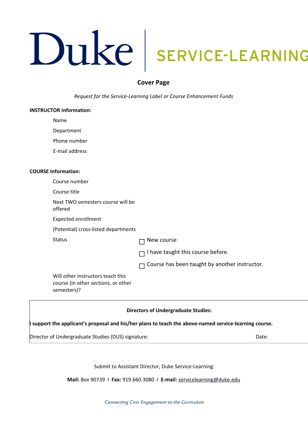 Draft Spring 2010 REQUEST for SL LABEL & SL FUNDS