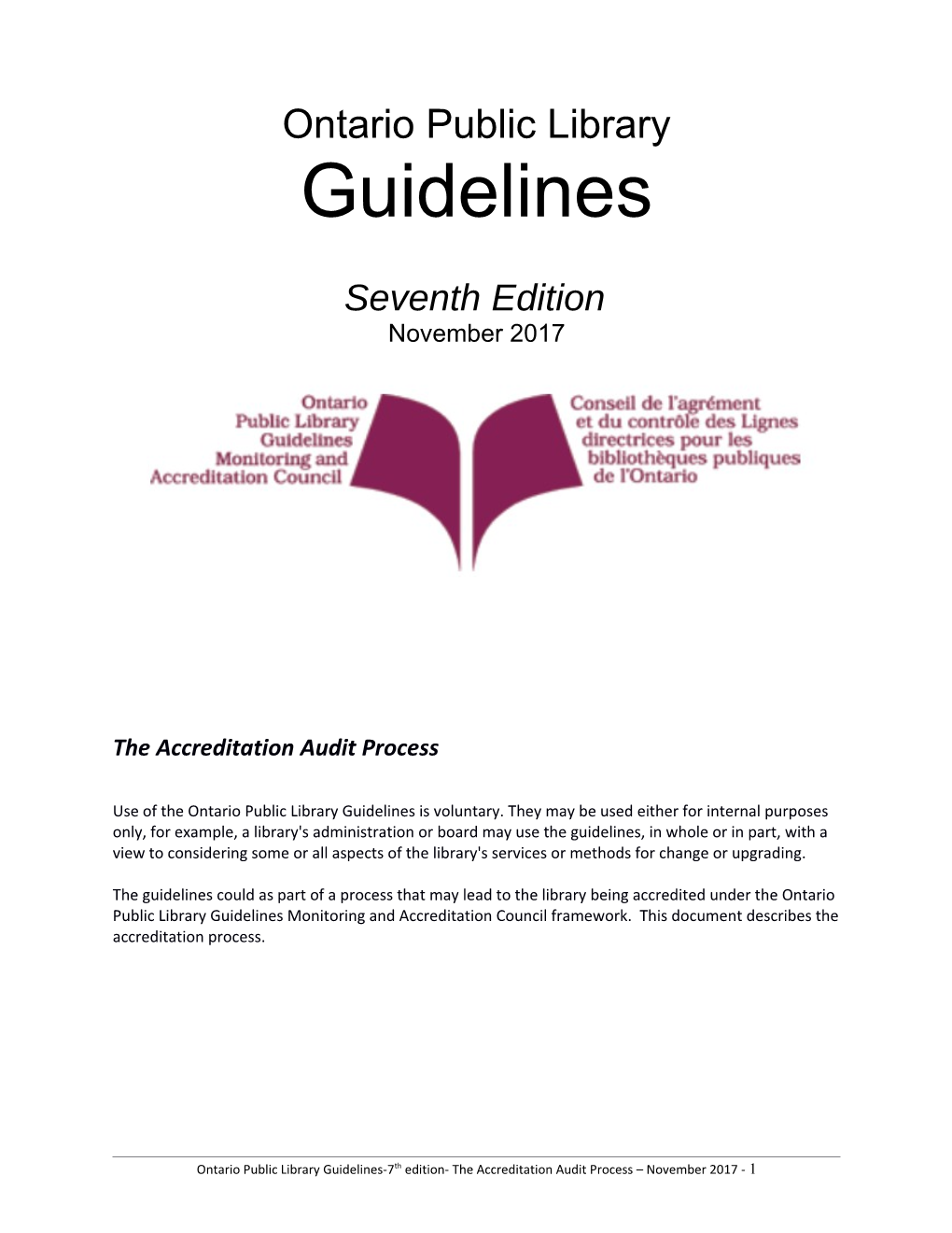 Guidelines Monitoring and Accreditation Council