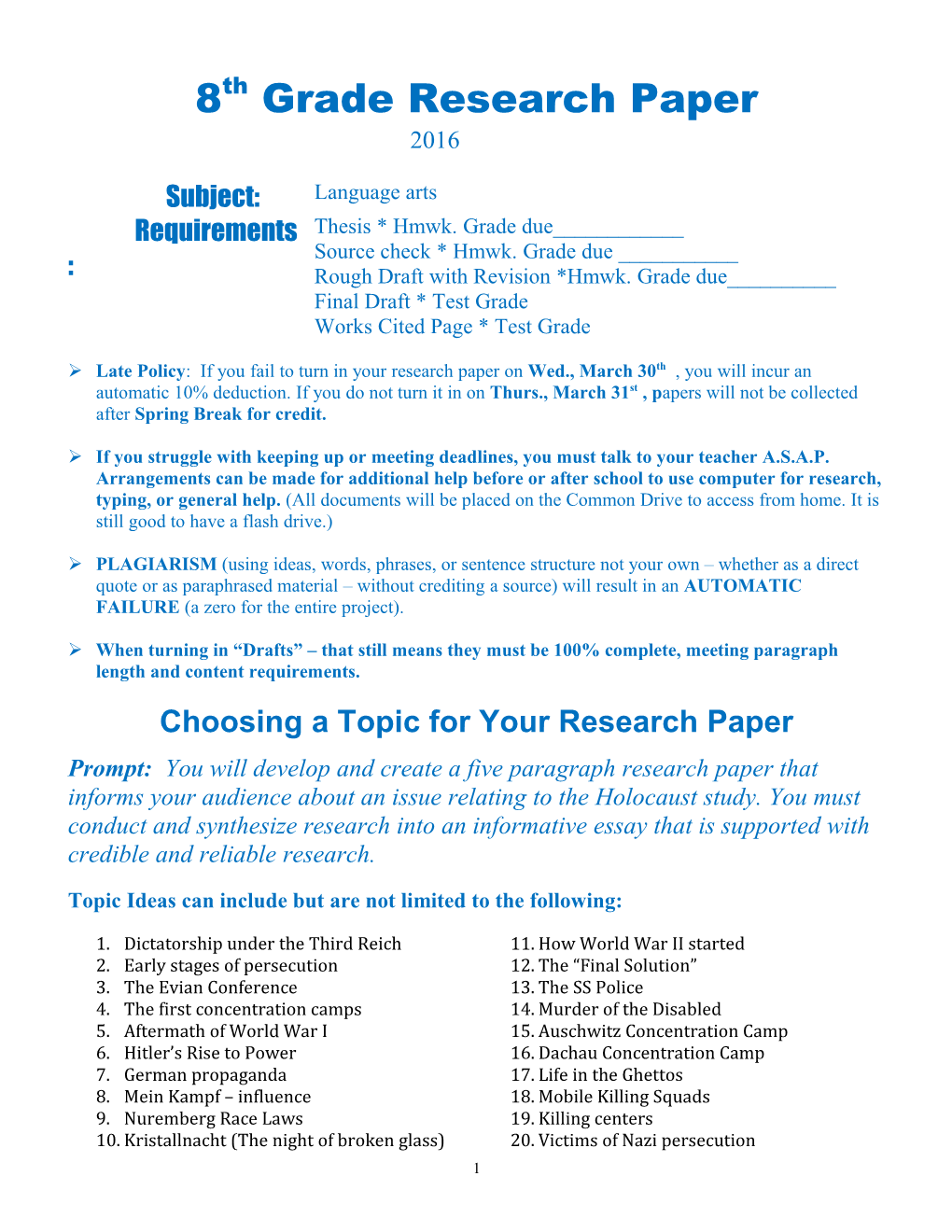 Academic 11 Research Paper