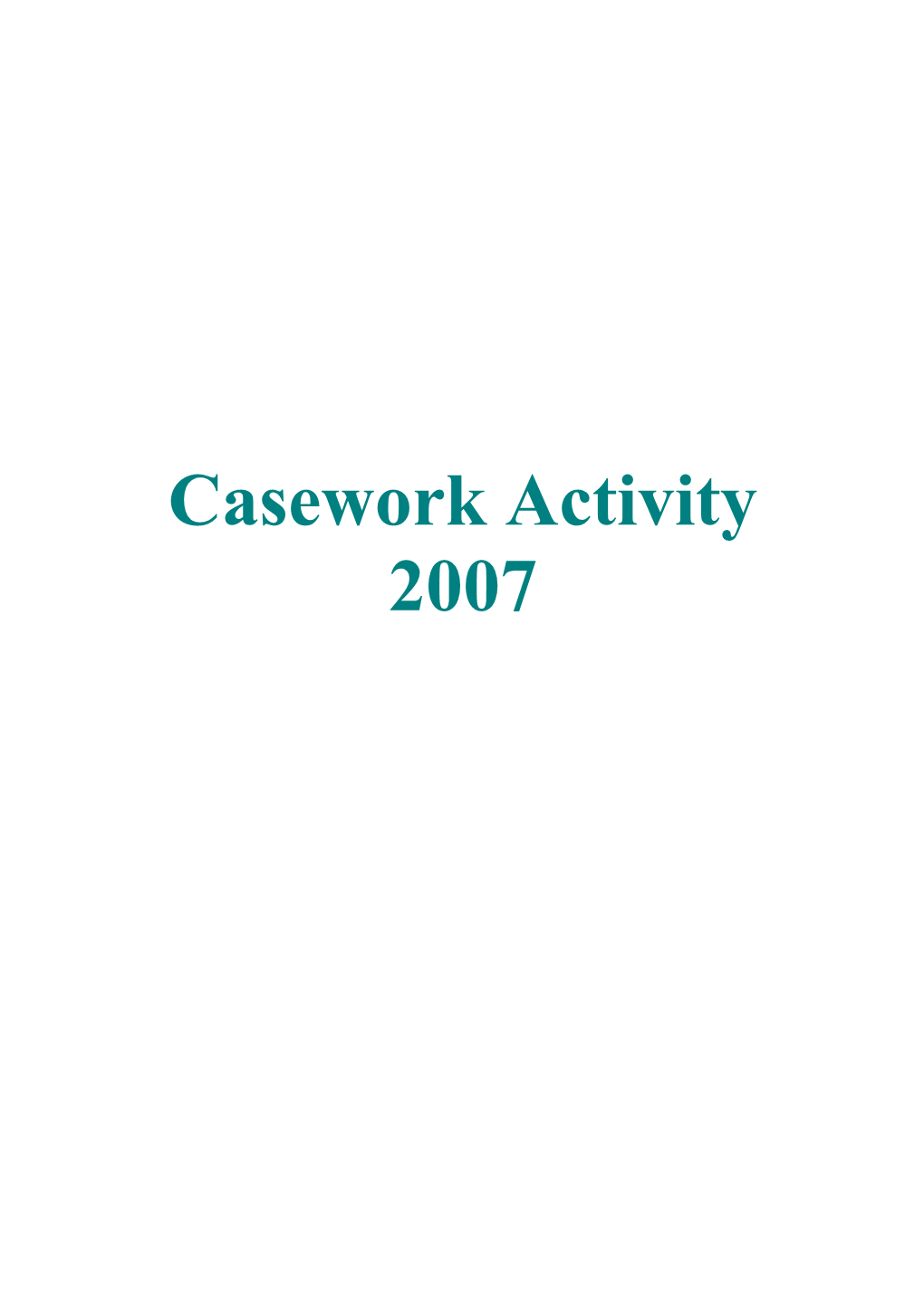 Casework Activity