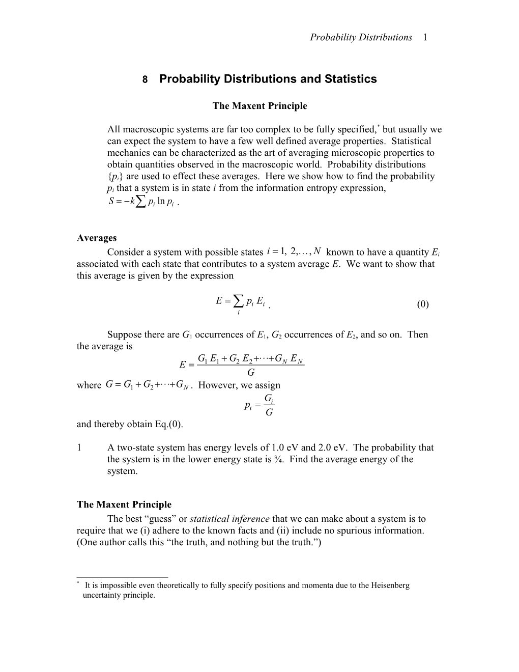 8 Probability Distributions and Statistics