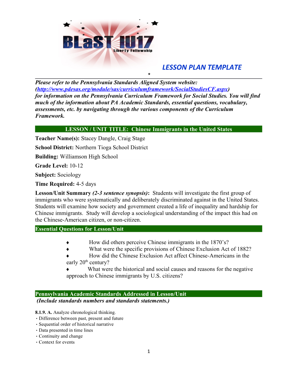 Lesson Plan Template s15