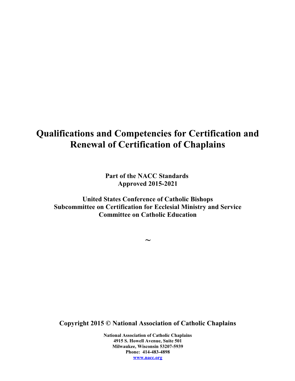 National Association of Catholic Chaplains