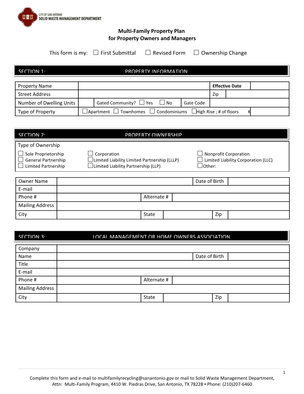 Multi-Family Property Plan