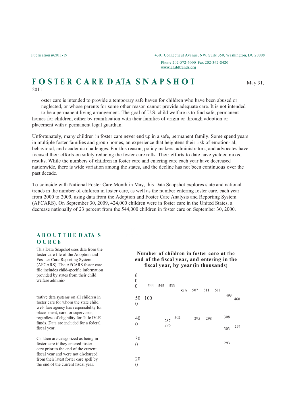 Foster Care Data Snapshot