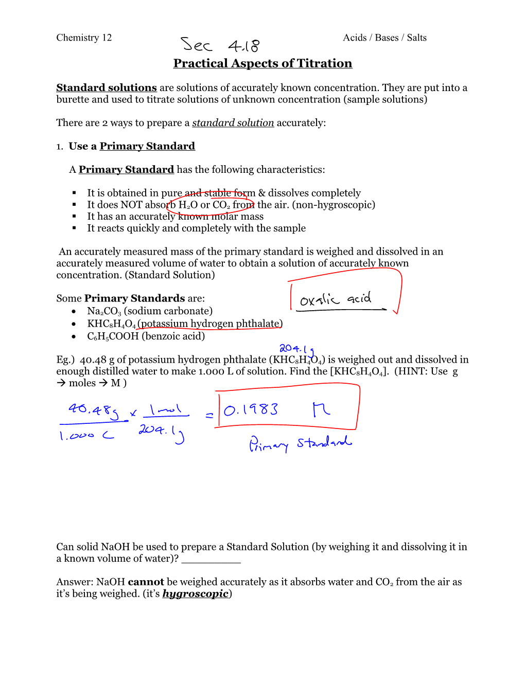 Practical Aspects of Titration s1