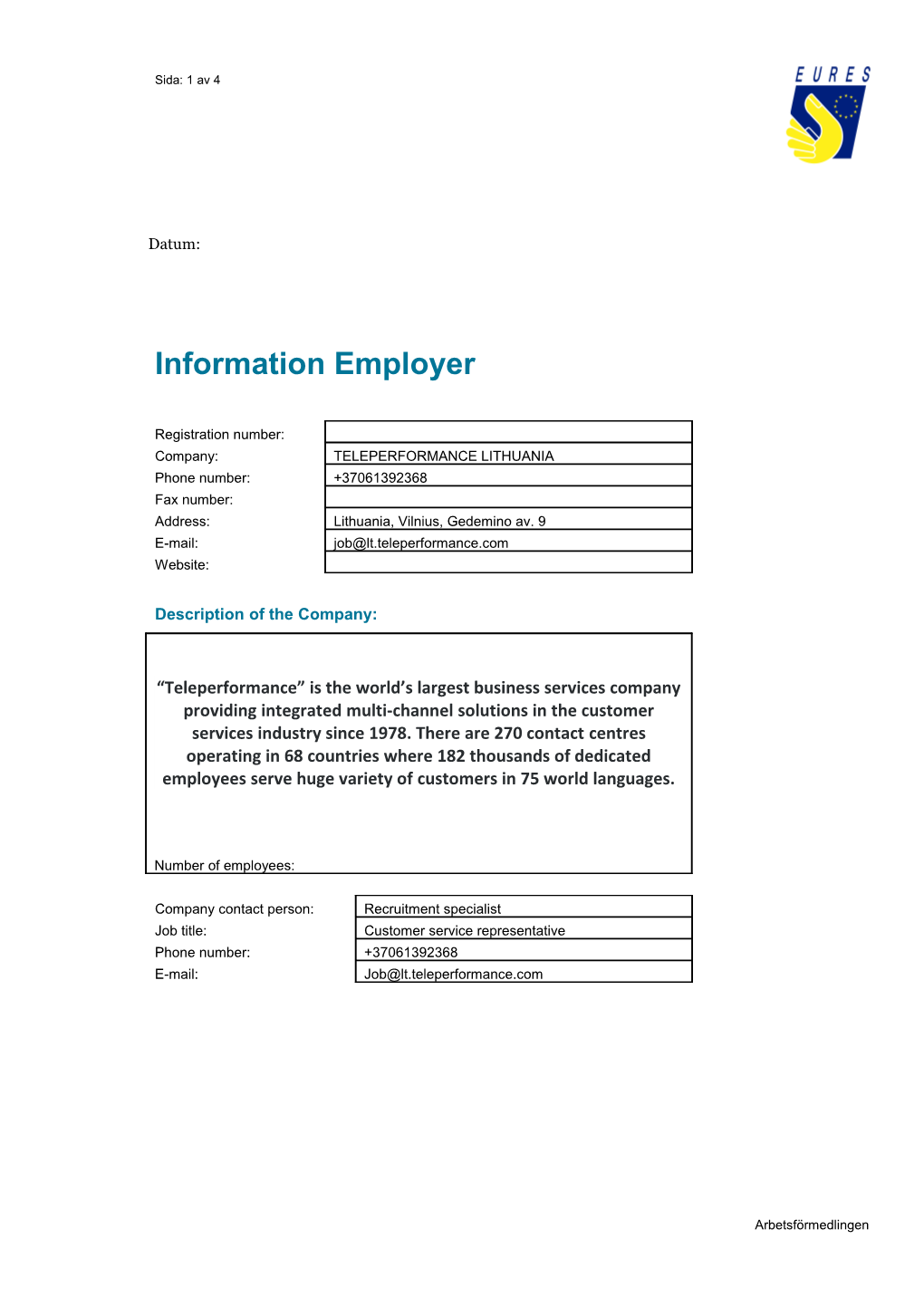 Information Employer