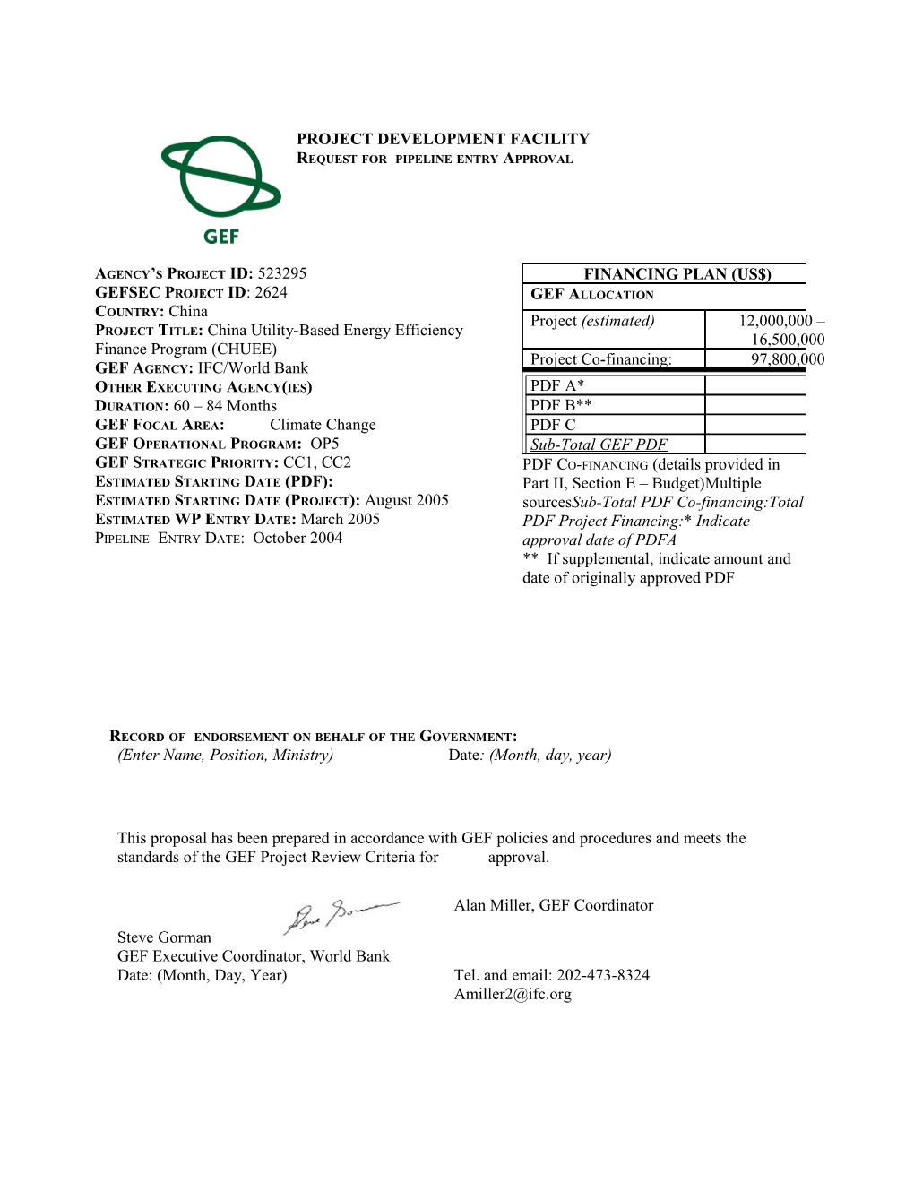 Financing Plan (In Us$) s20