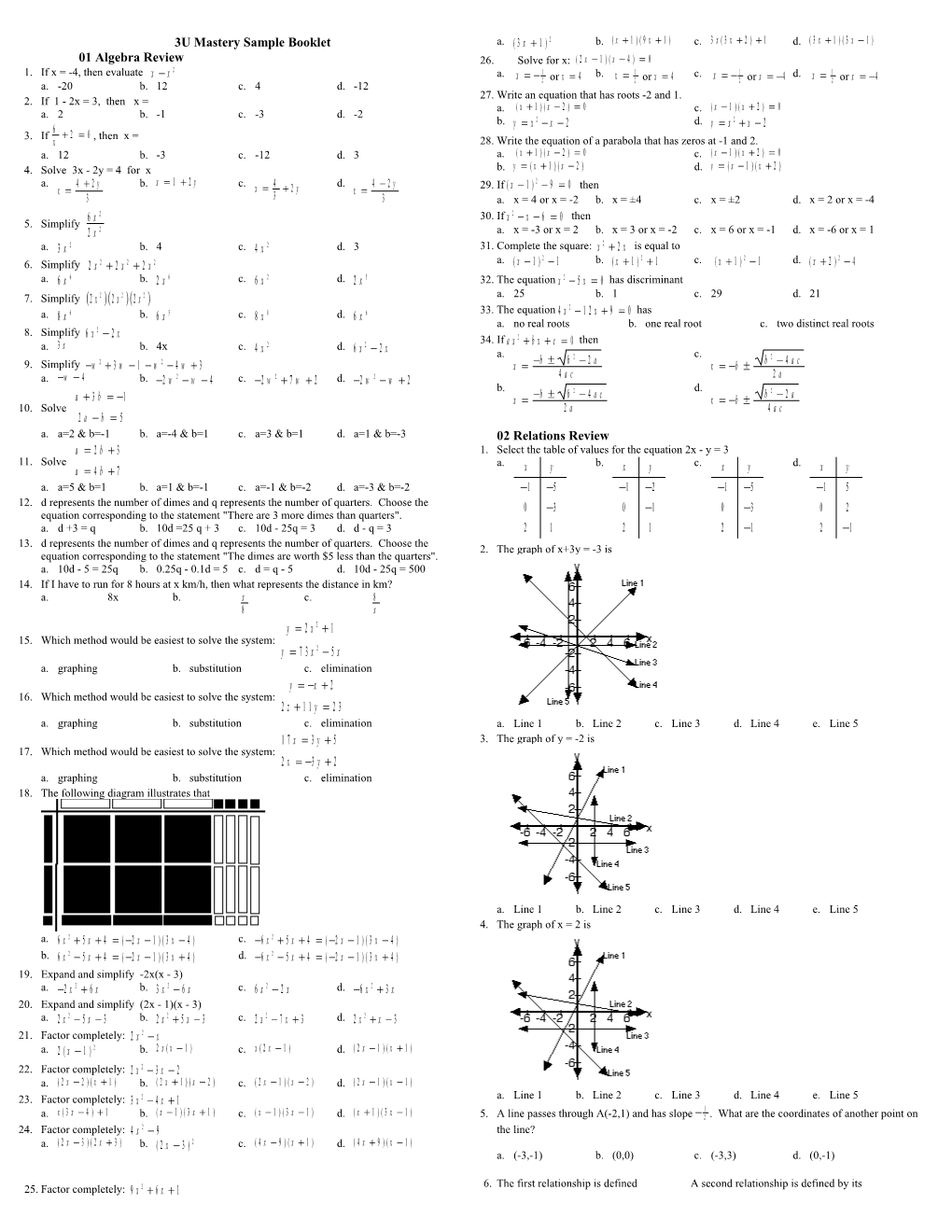 3U Mastery Sample Booklet