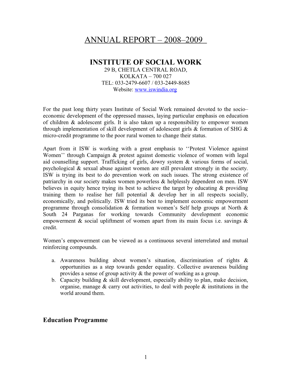 Institute of Social Work