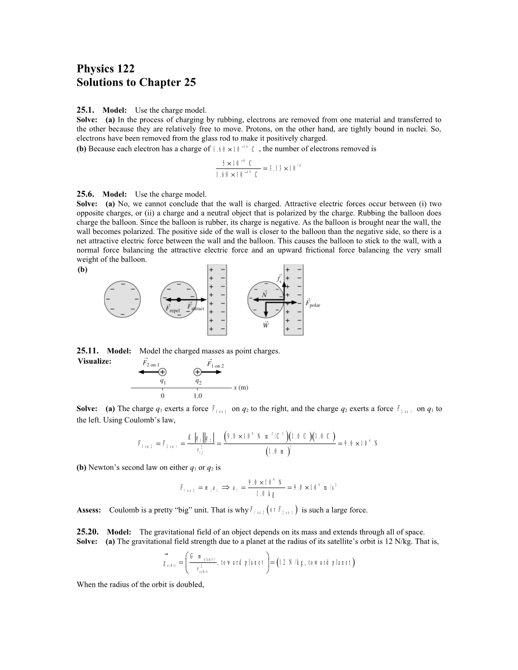 Solutions to Chapter 25