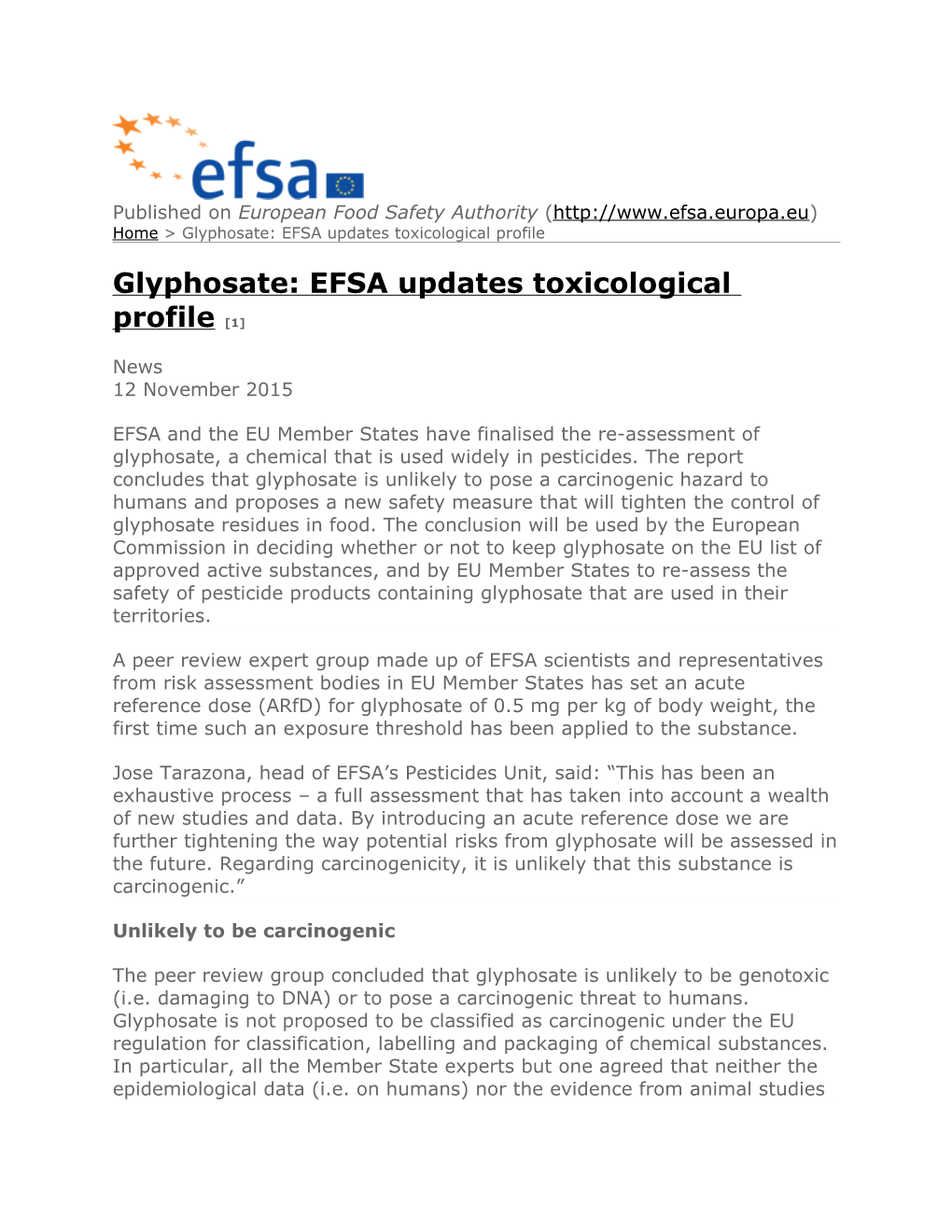 Published on European Food Safety Authority (