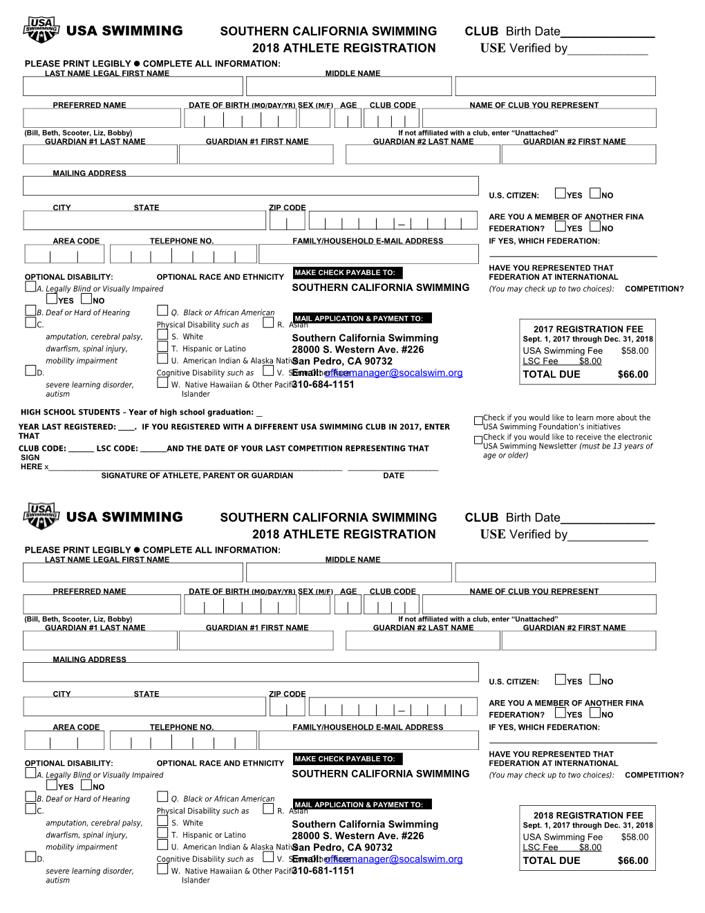 PLEASE PRINT LEGIBLY L COMPLETE ALL INFORMATION