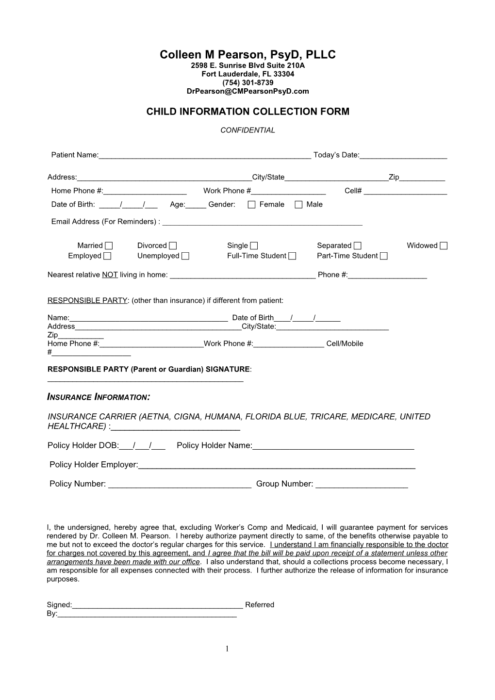 Information Collection Form